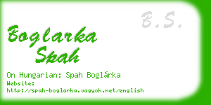 boglarka spah business card